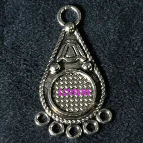 6 supports cabochon goutte metal argente 35x19mm