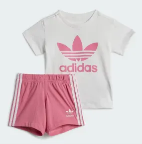 Adidas Ensemble bébé tee-shirt et short Trefoil Pink
