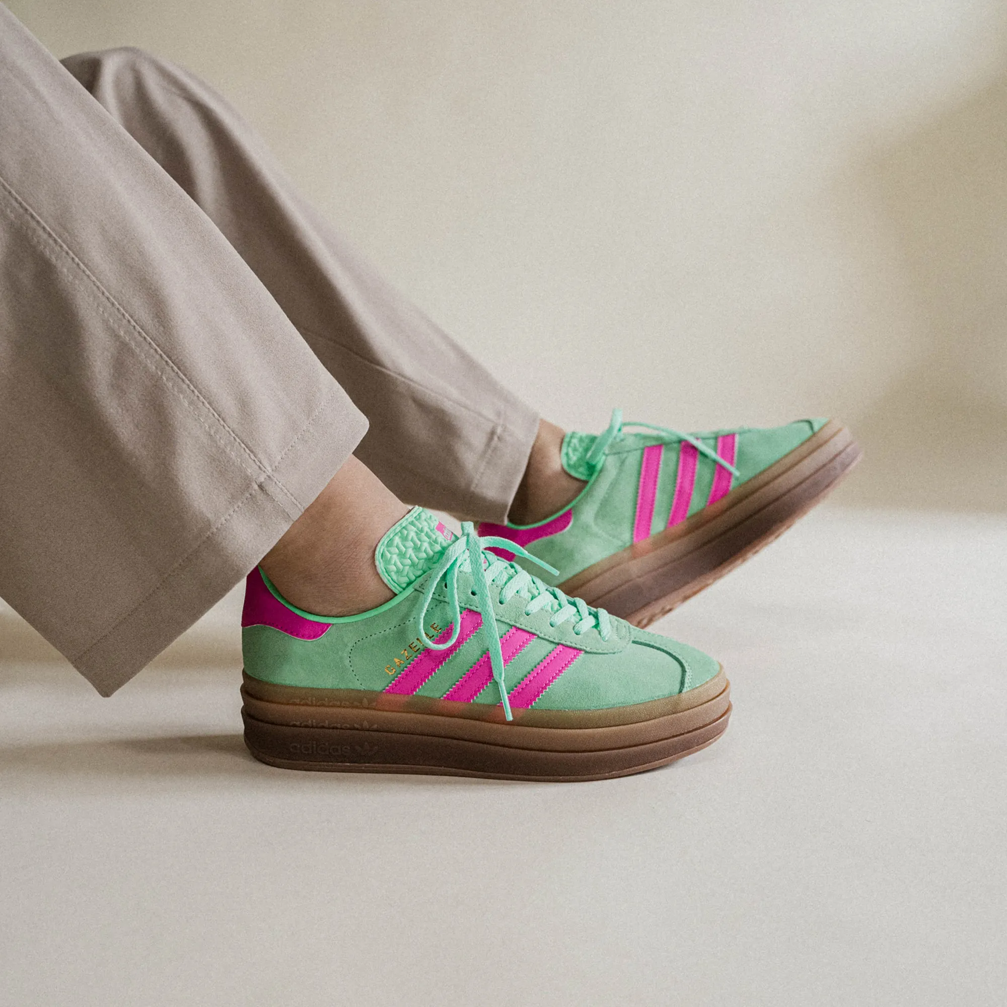 adidas - Gazelle Bold W (green / pink)