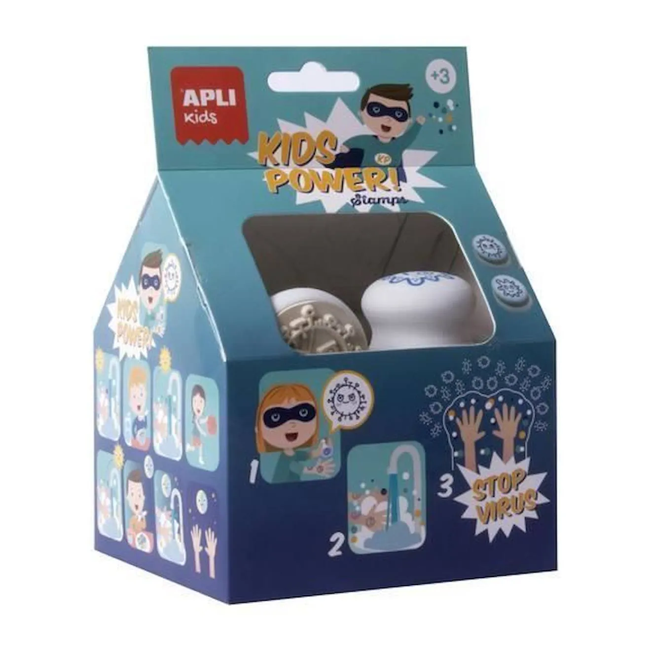 Apli - Set de tampons Stop Virus blanc - Apli
