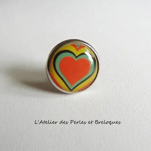 Attache parisienne coeur ø 1,5 cm (r002)
