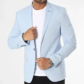 Blazer bleu lin