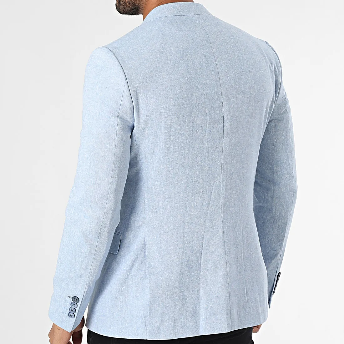 Blazer bleu lin