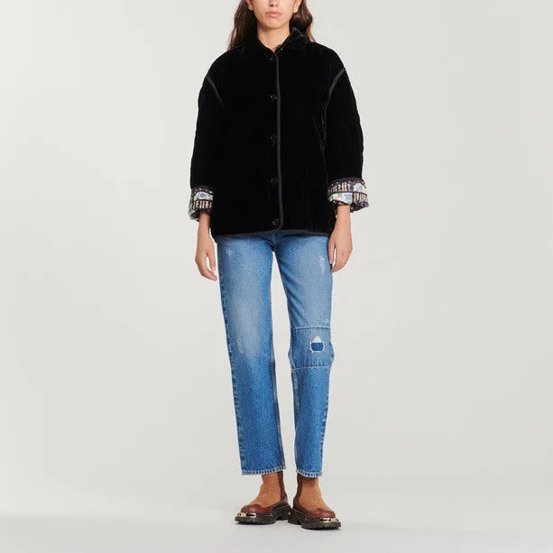 Blouson en velours réversible