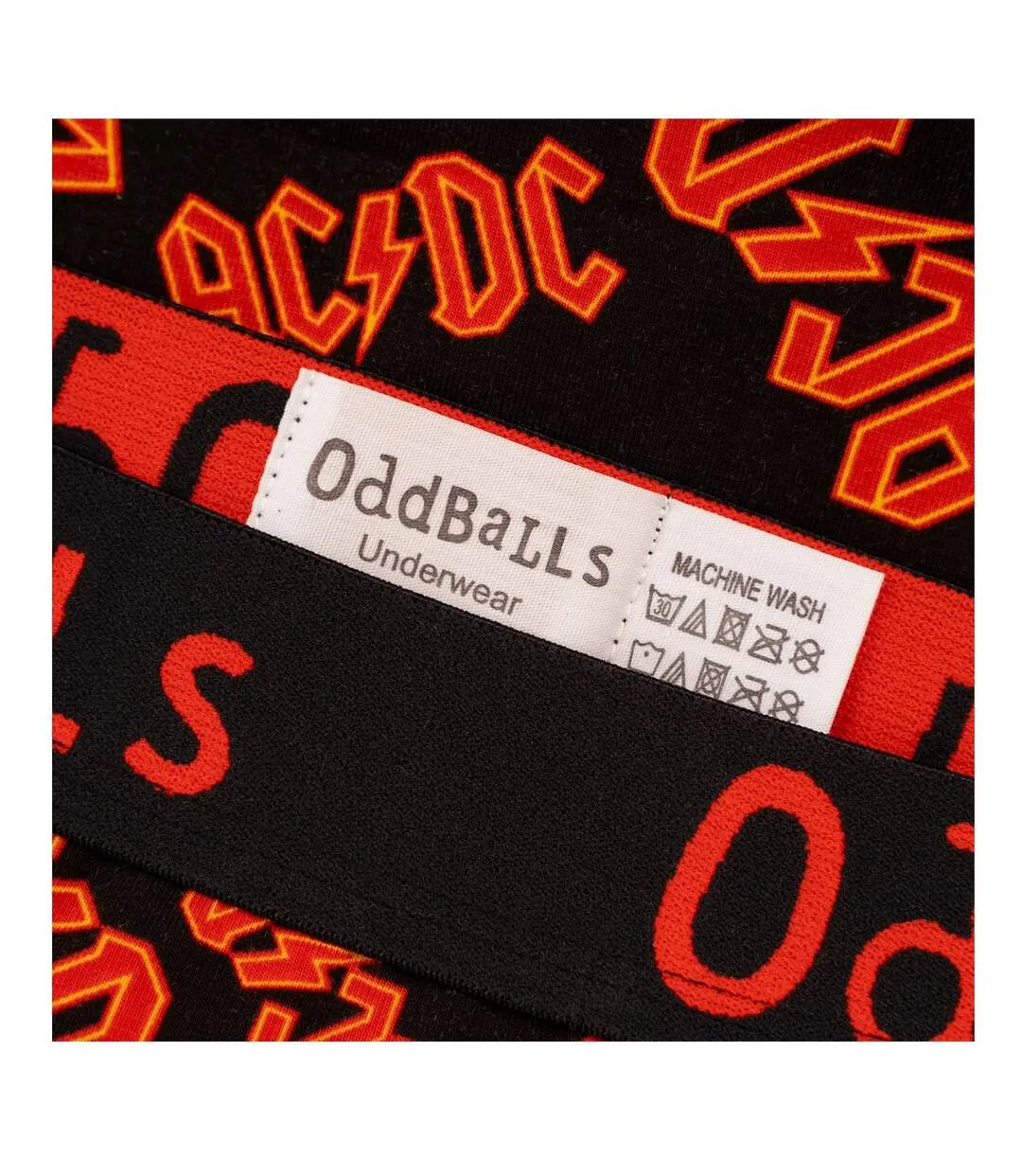 Boxer repeat logo homme rouge / noir OddBalls