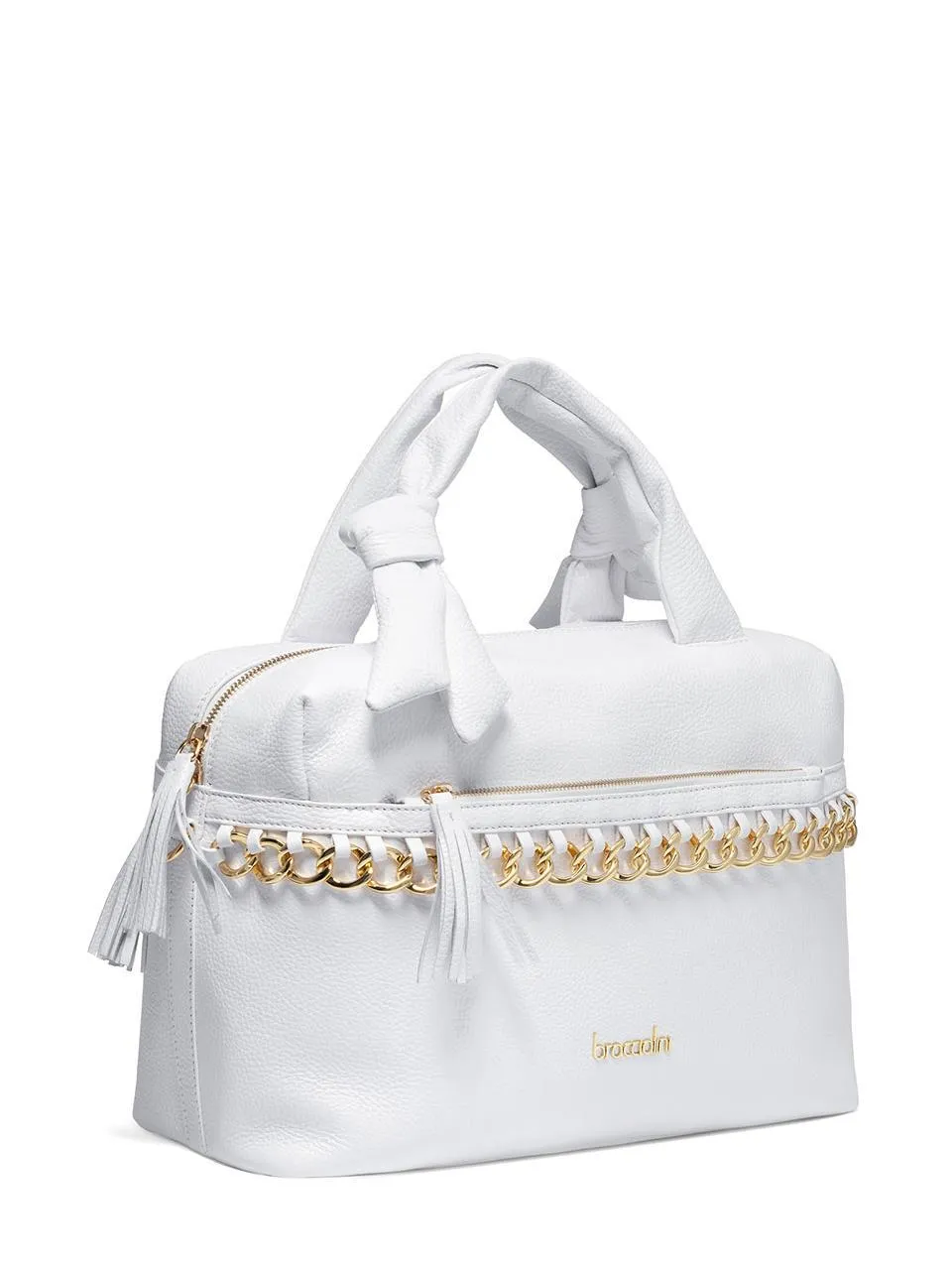 Braccialini Nora Sac Malle En Cuir Blanc - Achetez À Prix Outlet!