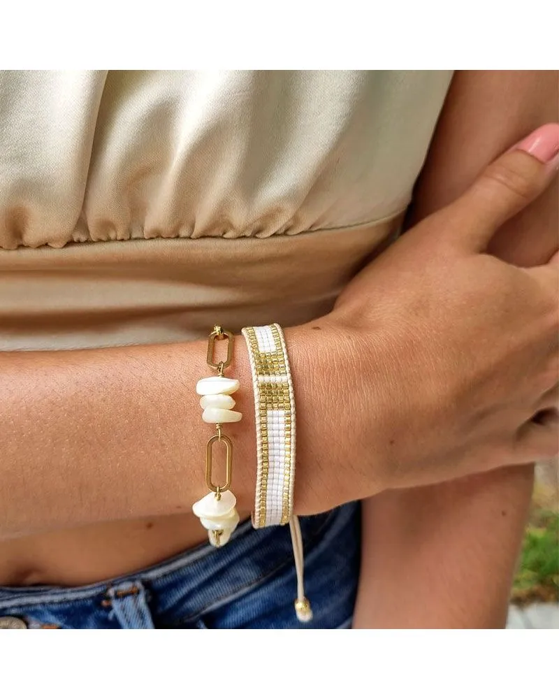 Bracelet Miyuki Blanc - By Zosha Collection