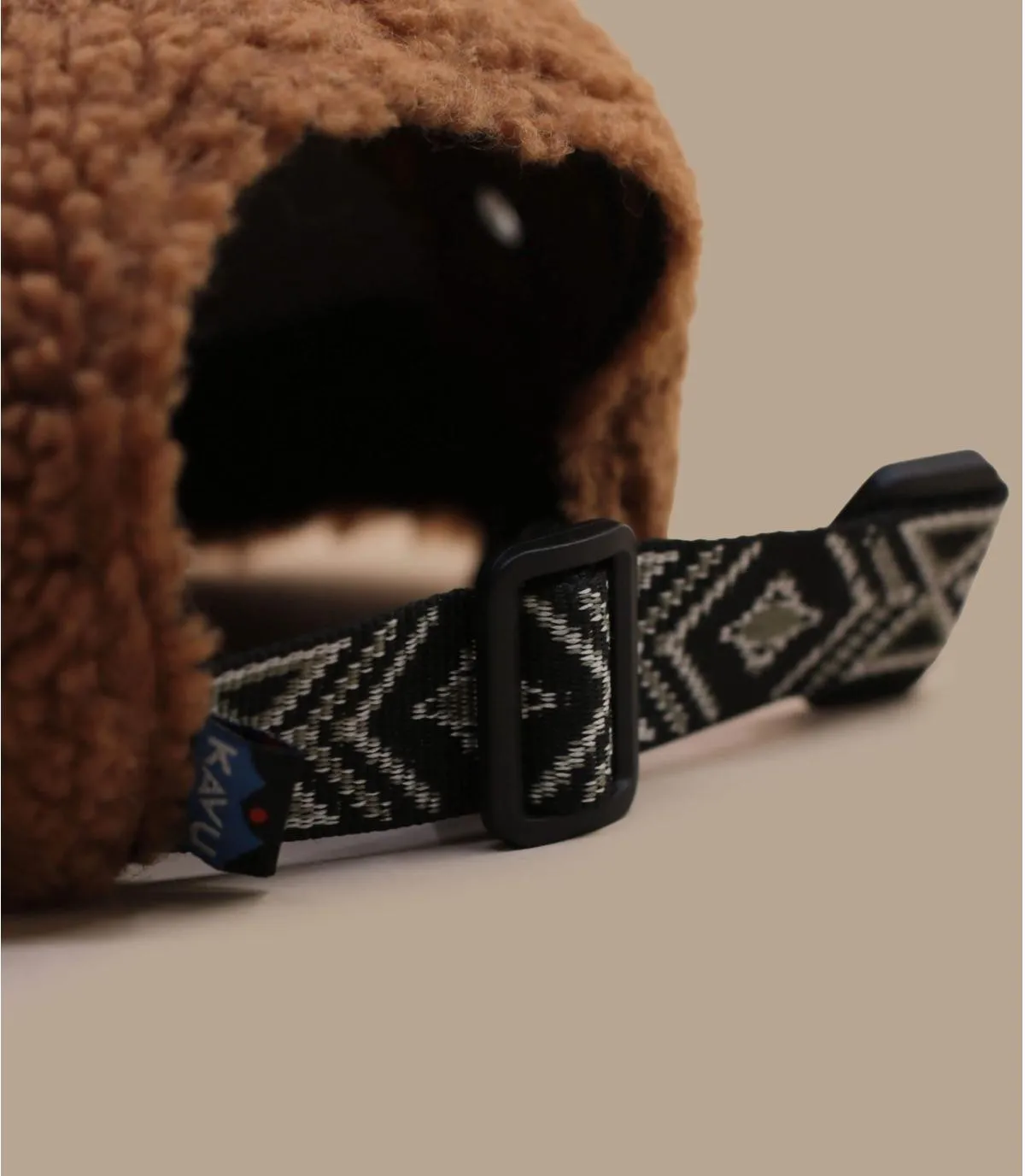 Casquette five panel noir marron sherpa - Fur Ball Camp redwood Kavu : Headict
