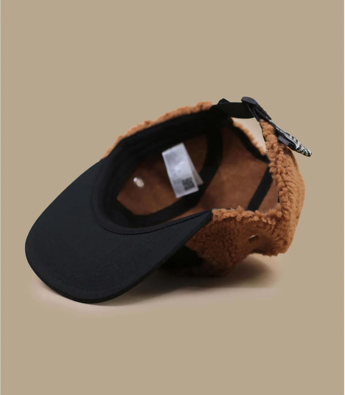 Casquette five panel noir marron sherpa - Fur Ball Camp redwood Kavu : Headict