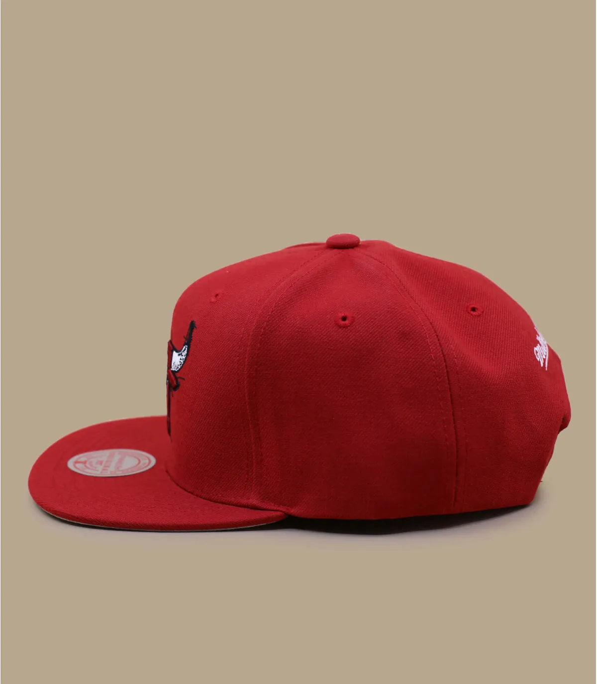 casquette snapback bulls - Embroidery Glitch Snapback Bulls Mitchell & Ness : Headict