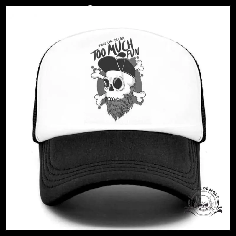 Casquette Tête de Mort Too Much Noire
