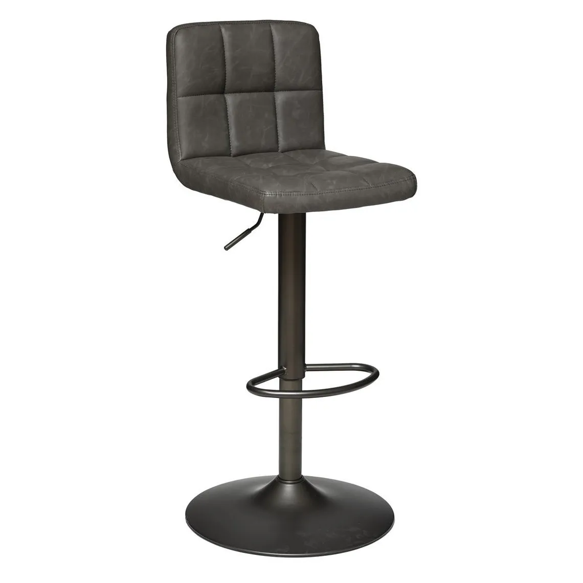 Chaise de bar ajustable ?Delek? vintage gris | 3 Suisses