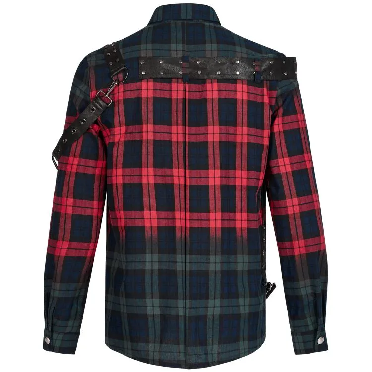 Chemise 'Color Plaid' en Tartan Rouge et Vert
