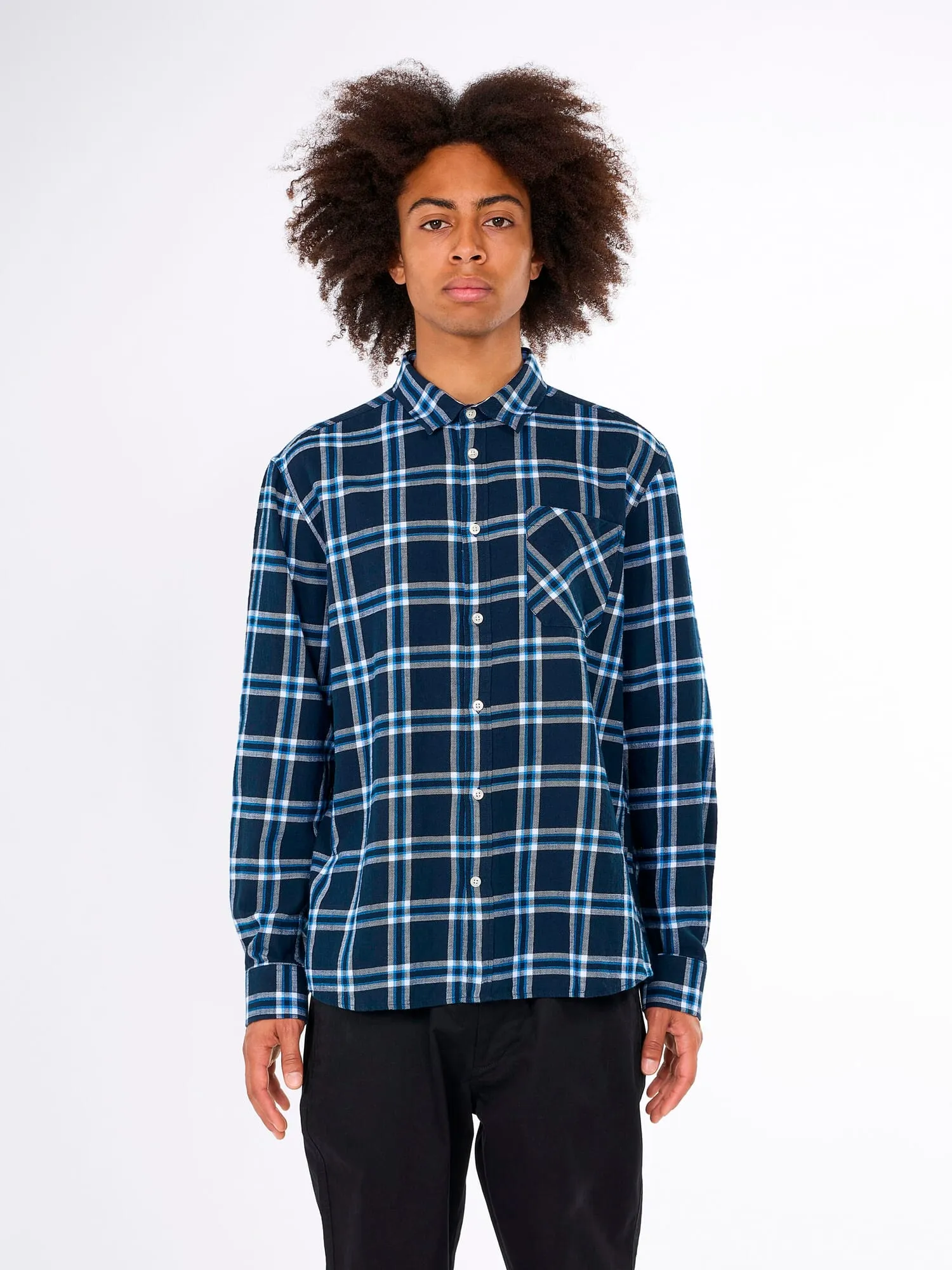 Chemise en coton à carreaux pour hommes
