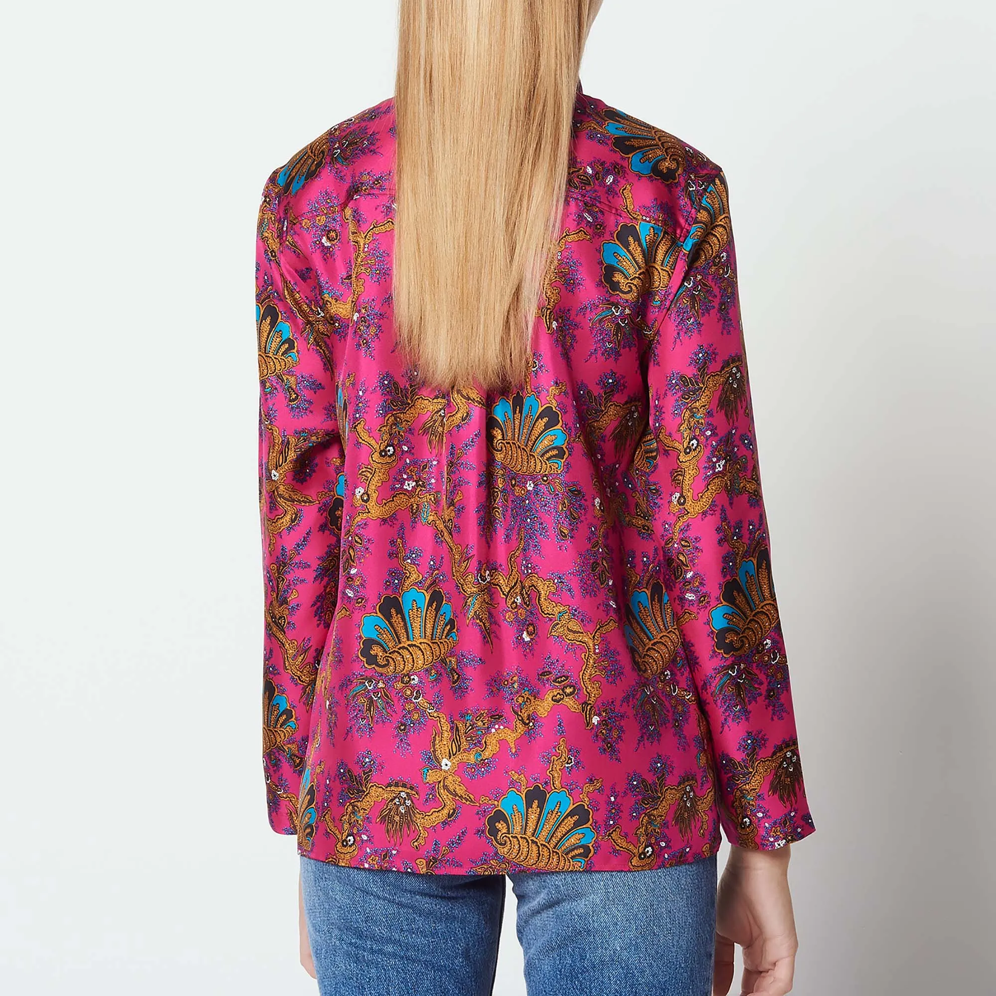 Chemise en soie imprimée