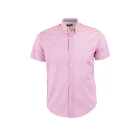 Chemise rose imprimé géométrique