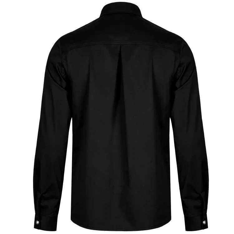 Chemise Victorienne 'Goth Applique' Noire