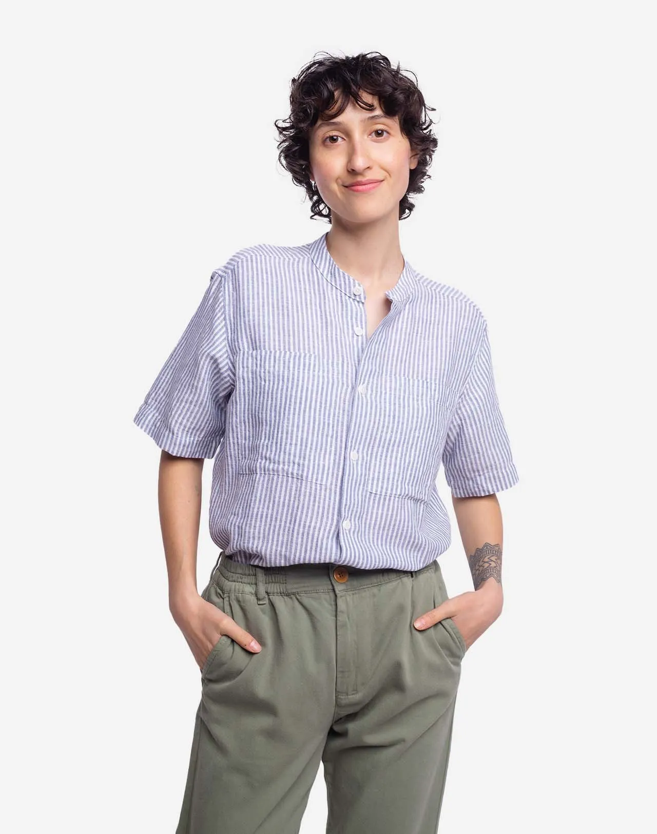 Chemisette Shankar Taille M Couleurs Bleu Gris