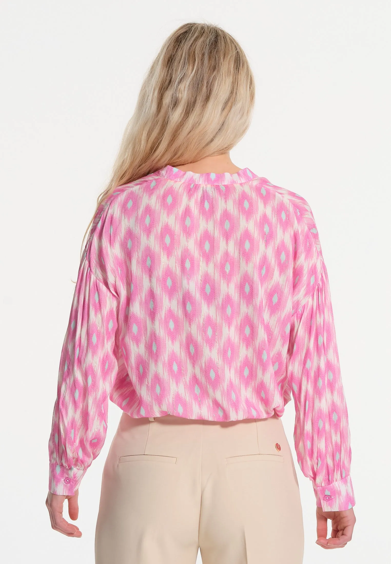 Chemisier ample en dégradé rose