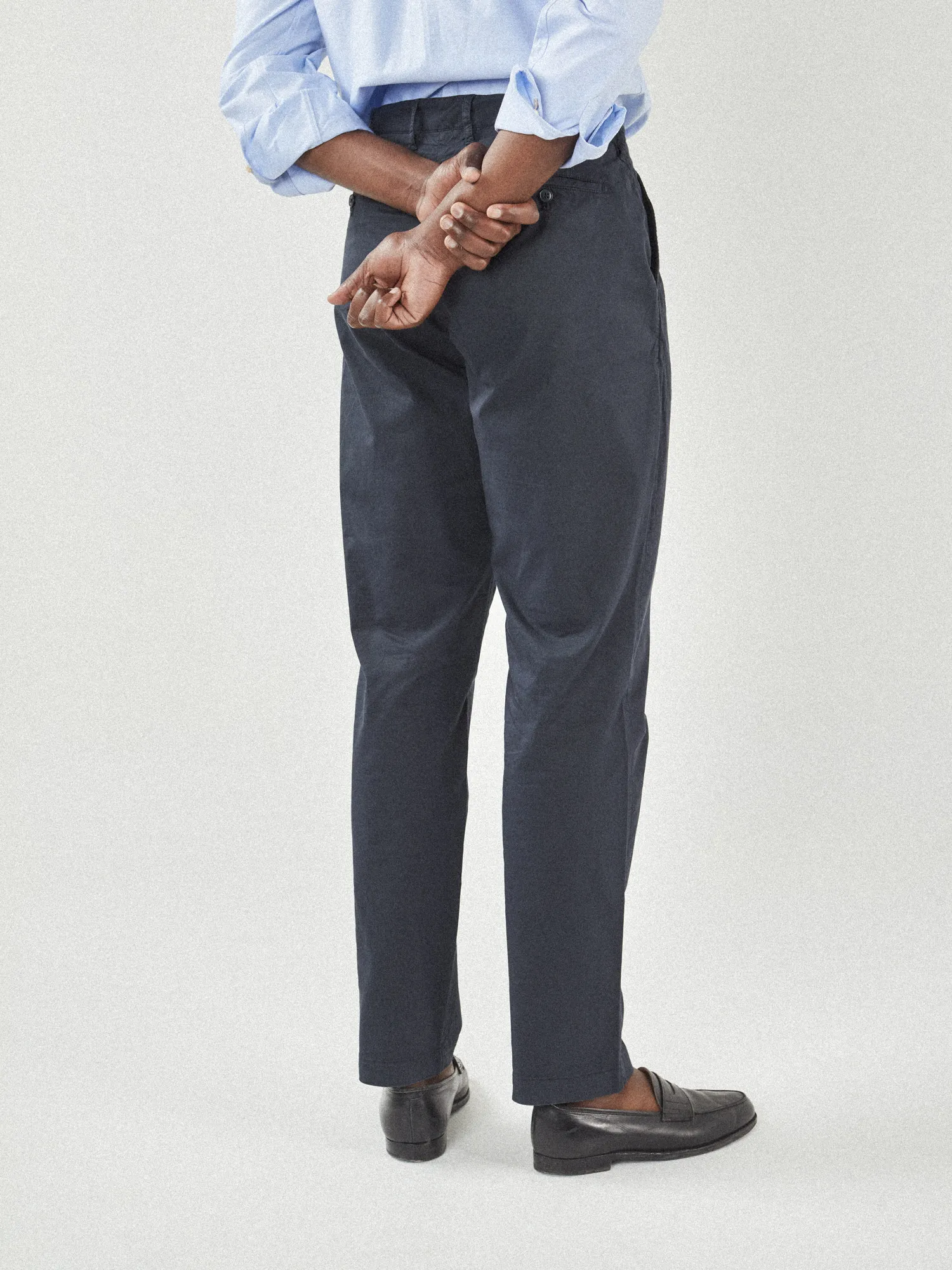 Chino 2 pinces toile d'été marine