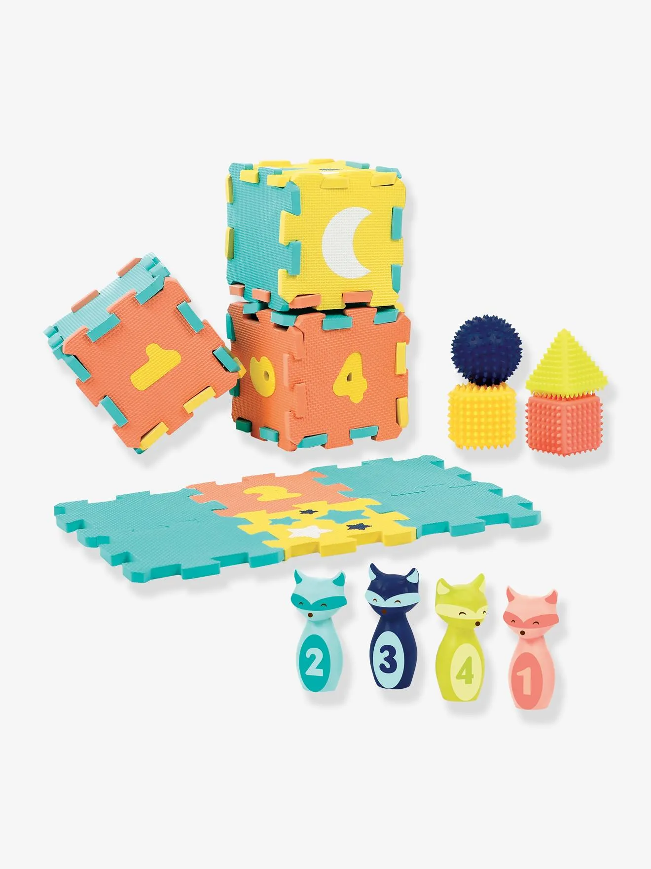 Coffret d'activités tapis quille et formes LUDI multicolore - Ludi