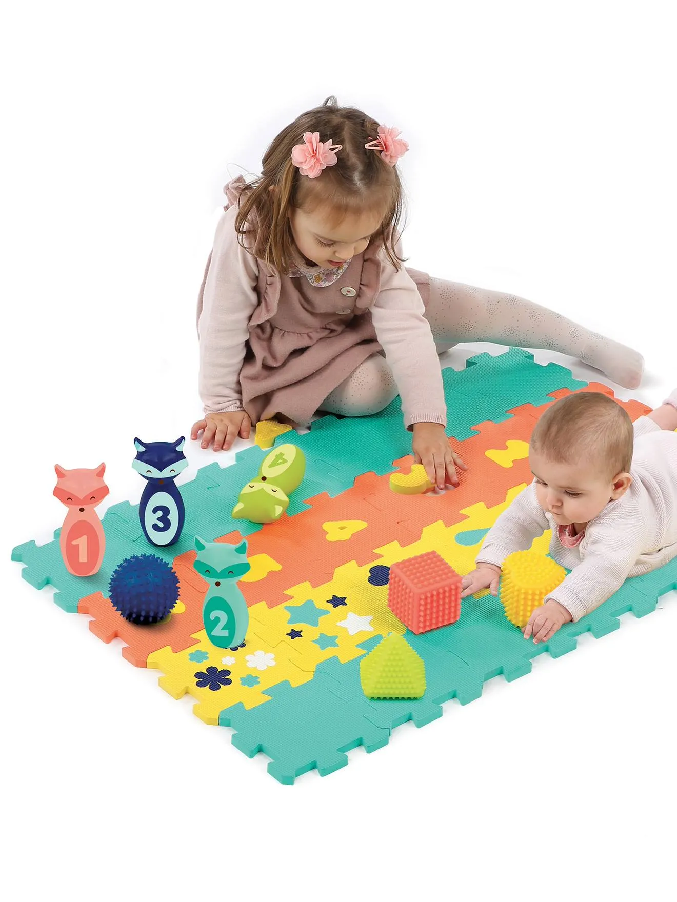 Coffret d'activités tapis quille et formes LUDI multicolore - Ludi