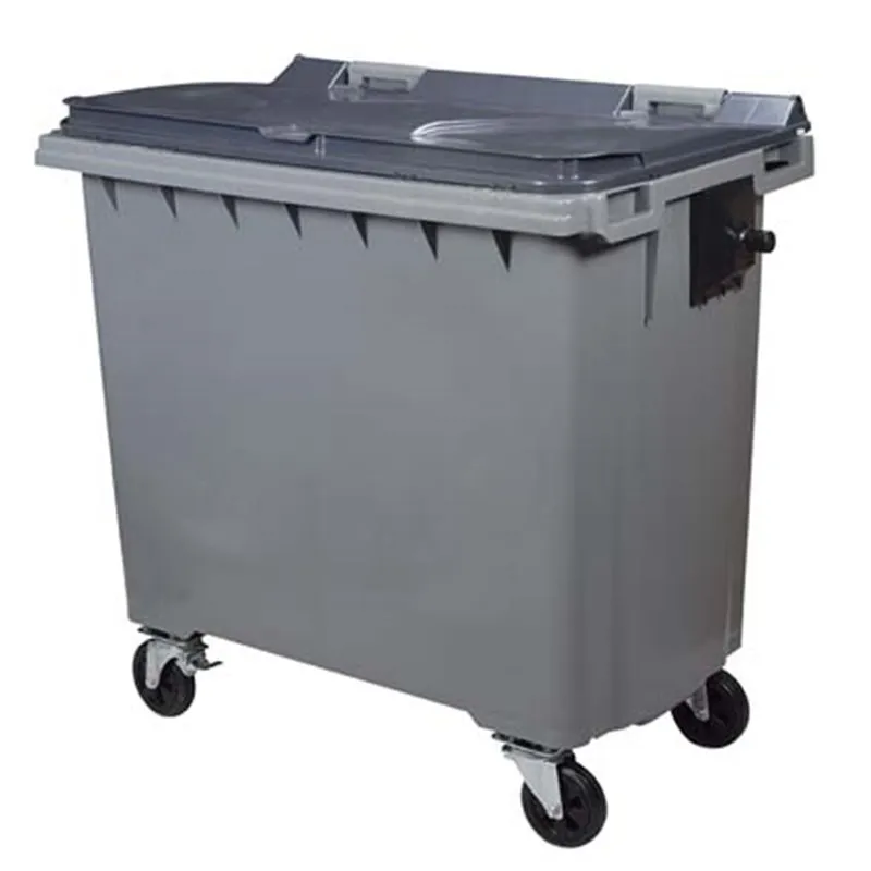 CONTENEUR KOROK 4 ROUES - 770L - SANS BARRE - GRIS / GRIS