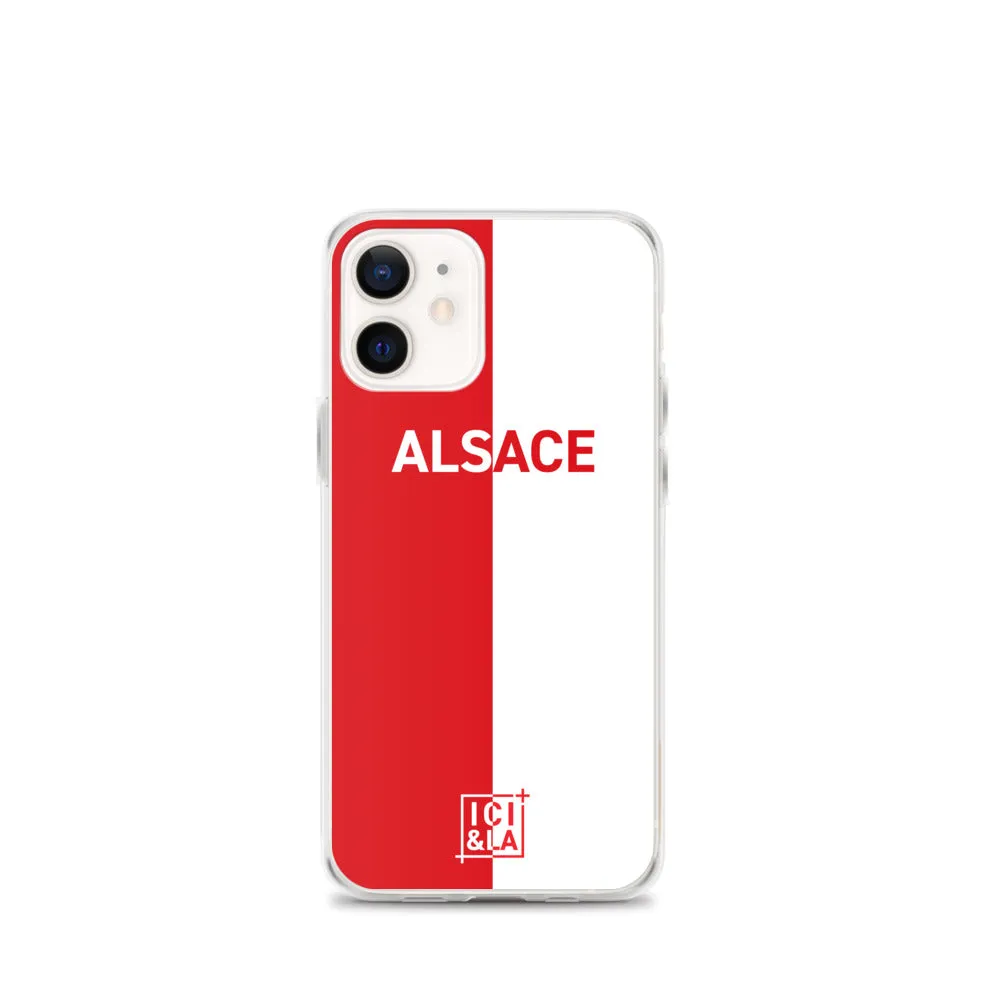 Coque iPhone Drapeau Alsacien Rot un Wiss (Rouge et blanc) Ici & Là