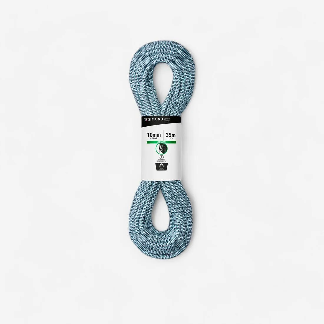CORDE D'ESCALADE INDOOR 10MM x 35 M -  COULEUR ROUGE