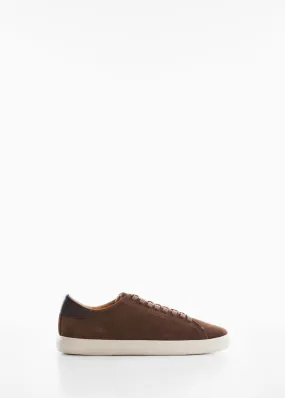 Cuir | Homme MANGO Tennis Daim Lacées Marron