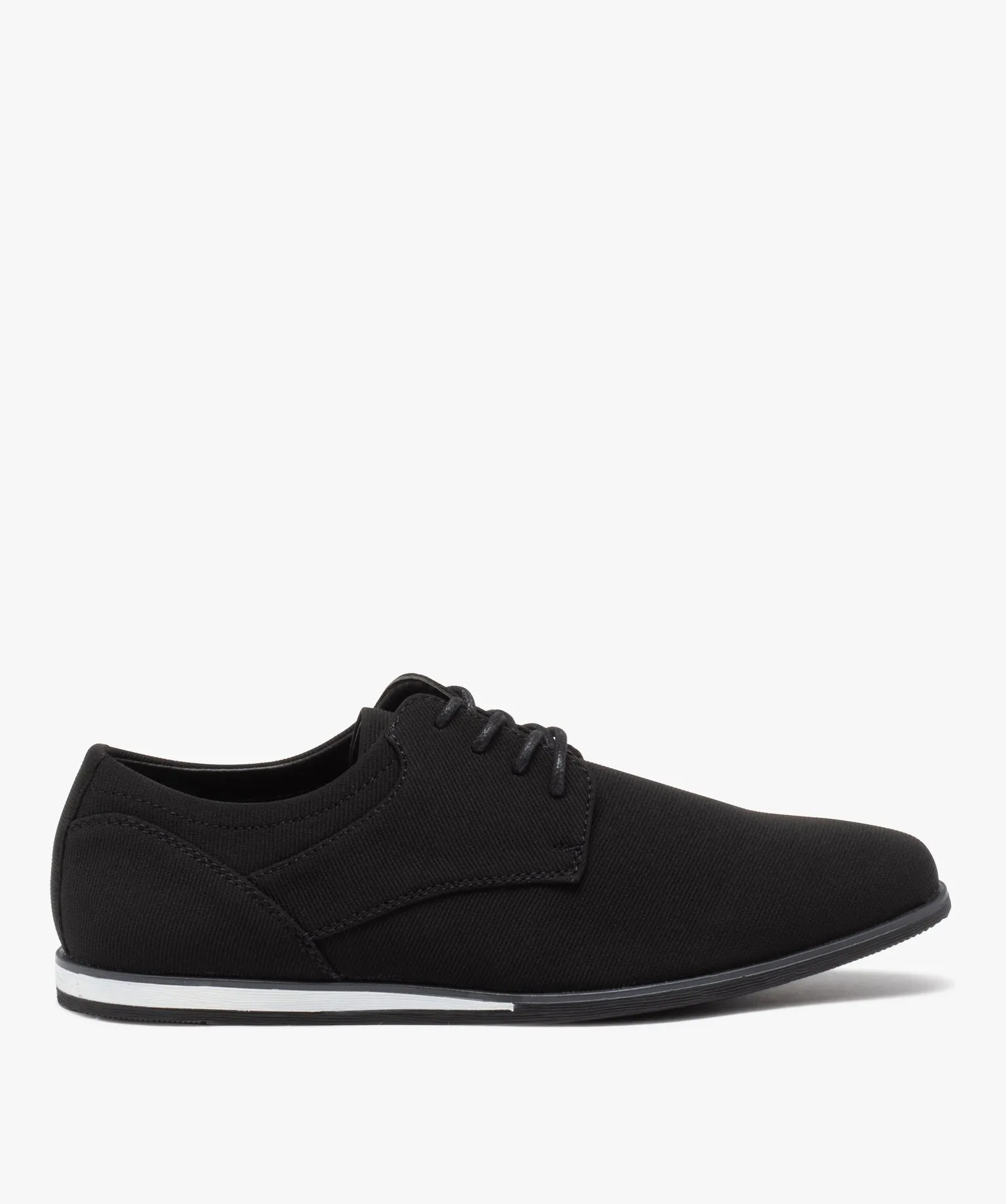 derbies homme unis a semelle contrastee noir vif chaussures de ville