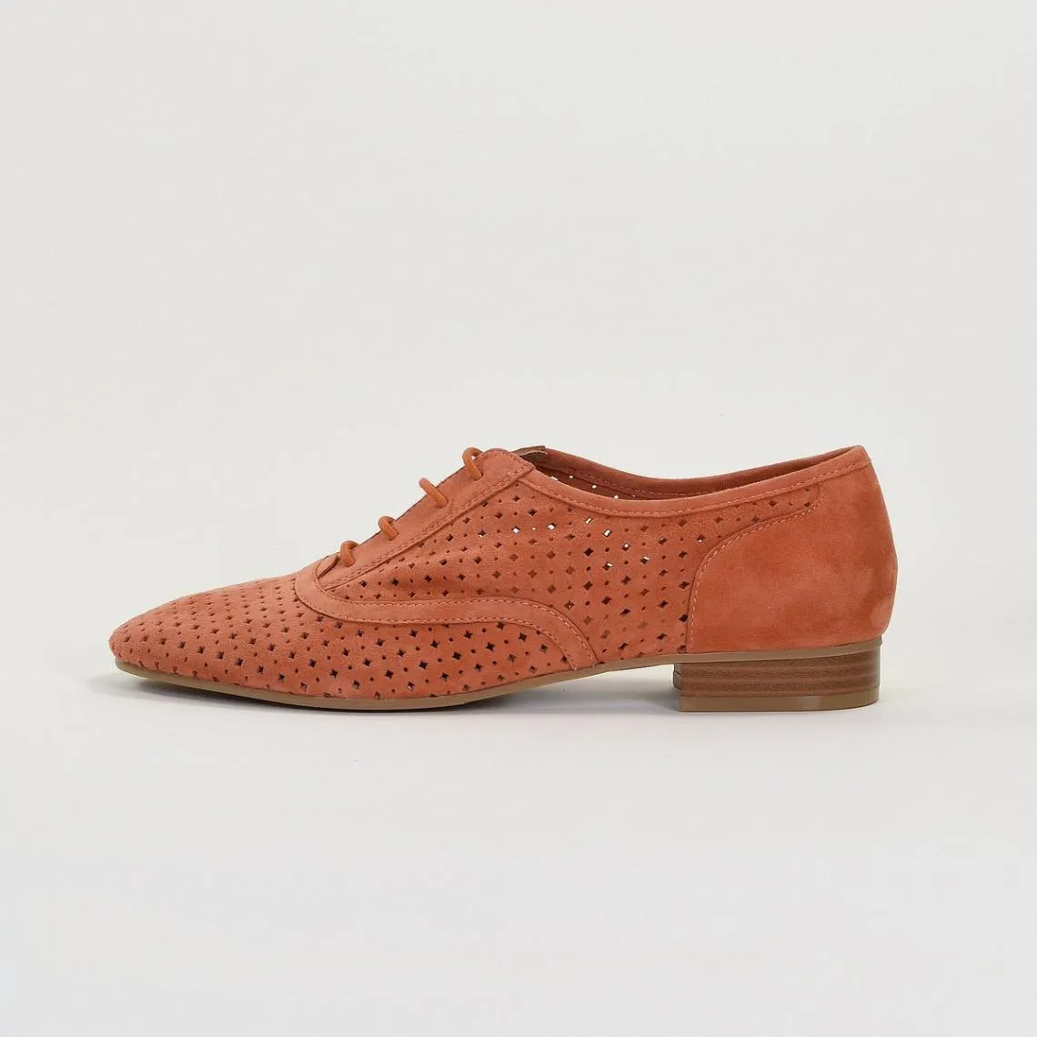 Derbys JOAHN en cuir saumon rose cuivré | 3 Suisses