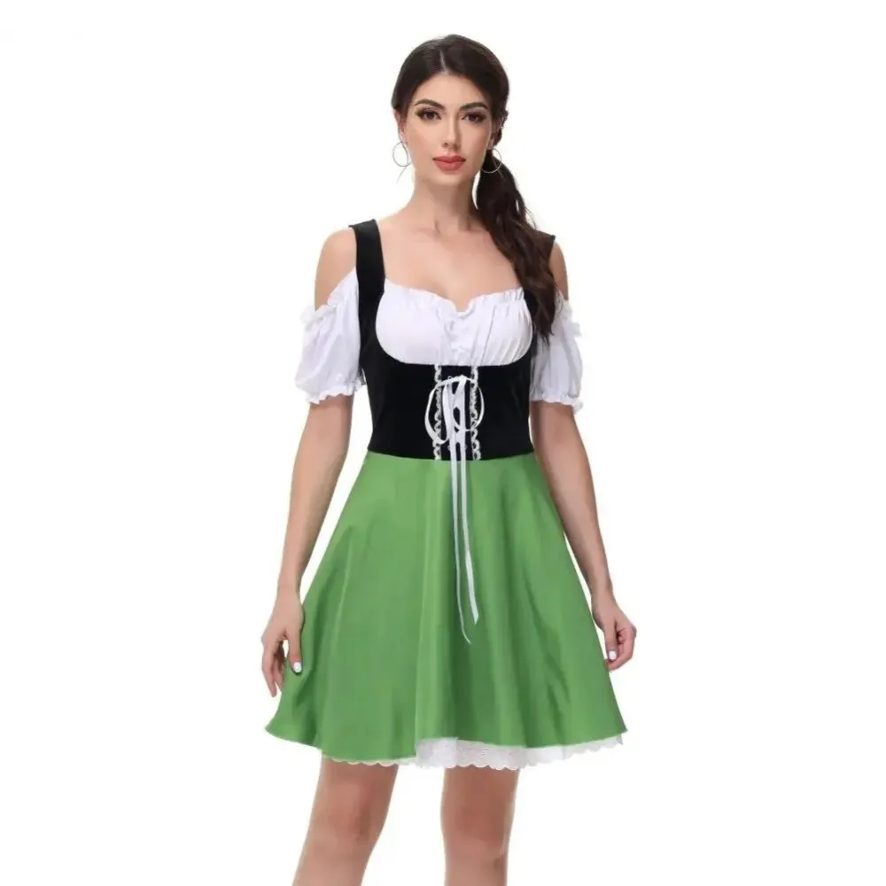 Dirndl Robe pour femmes pour Oktoberfest avec tablier - Leonora