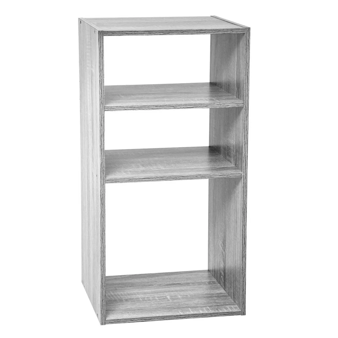 Étagère Bois 2+1 Cases Mix Gris | 3 Suisses