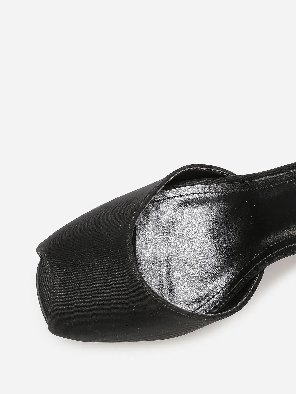 Escarpins peep toes à plateforme- Noir