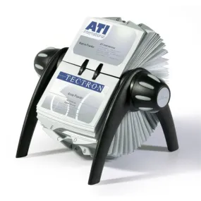 Fichier rotatif VISIFIX flip VEGAS - pr 400 cartes - noir/gris