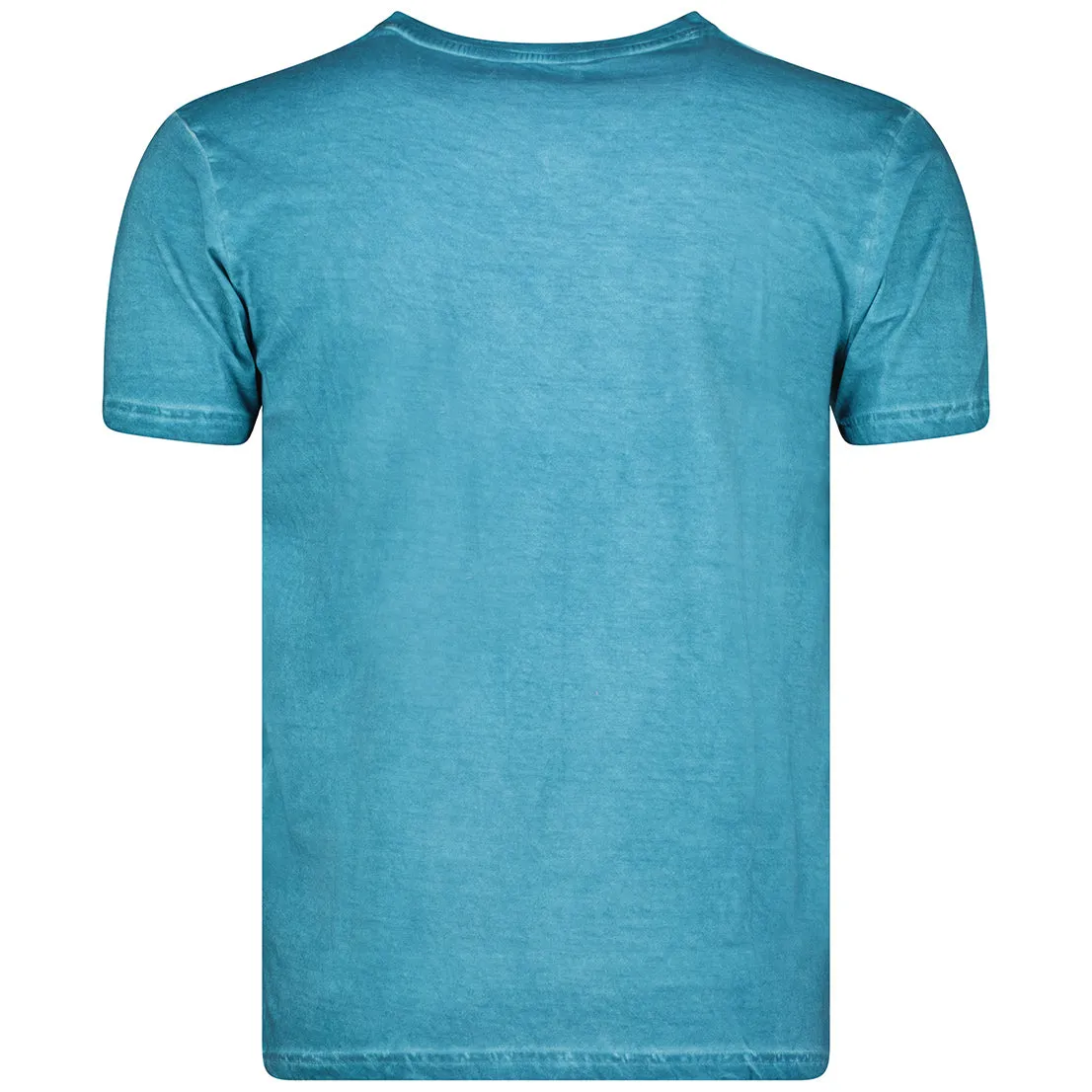 Geographical Norway Jimdo - T-Shirt Homme à Manches Courtes Col V Bleu