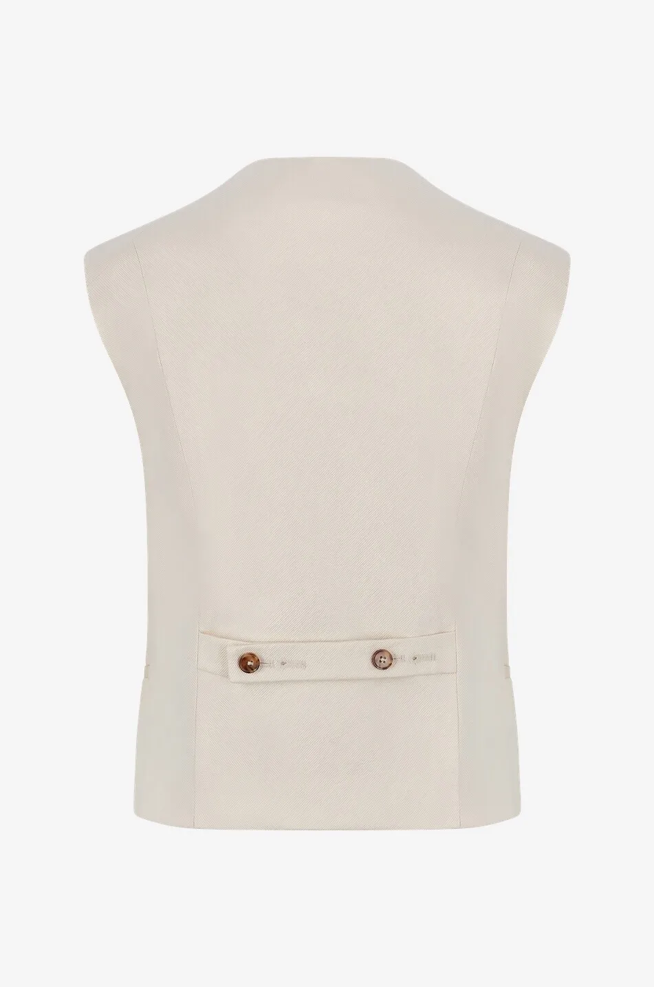 Gilet boutonné en coton et lin Iba