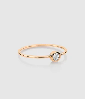 GINETTE NY Partager  Bague Lonely Diamonds Medium Diamants Or Rose  
