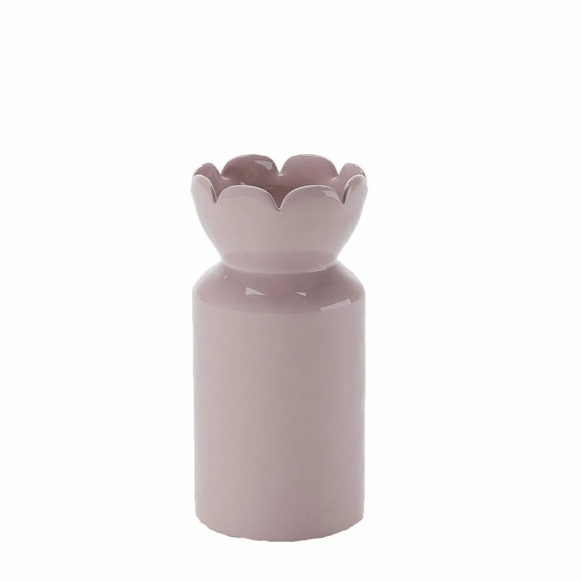 Grand vase col tulipe en céramique Rivoli rose | 3 Suisses