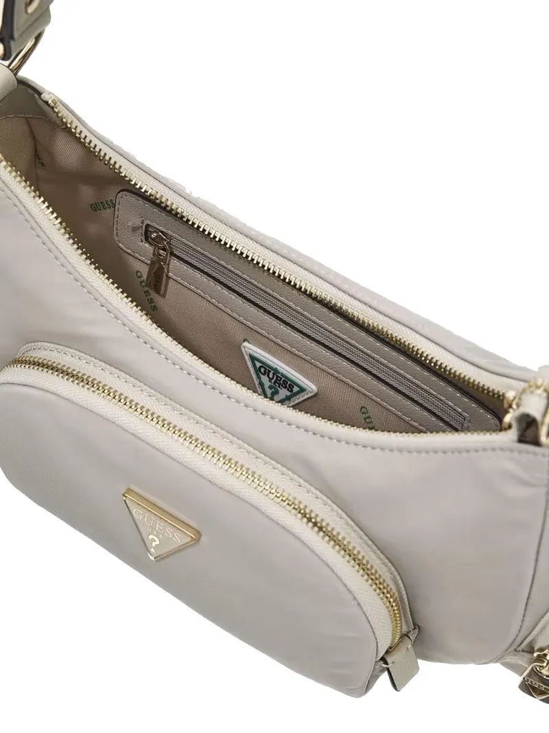 Guess Eco Gemma  Sac D'épaule Taupe - Achetez À Prix Outlet!