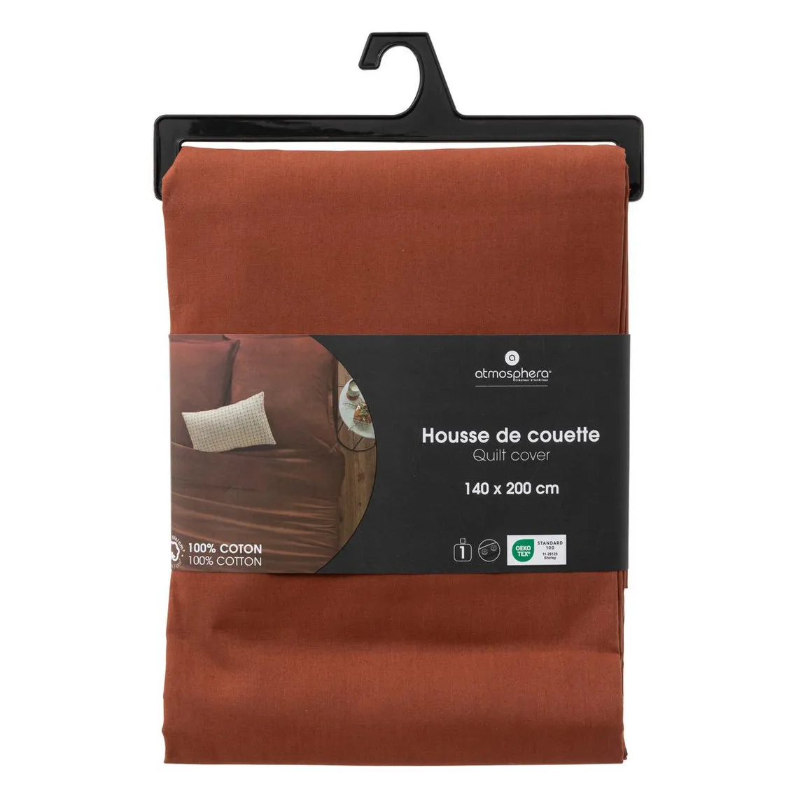 Housse de couette en coton rose terracotta | 3 Suisses