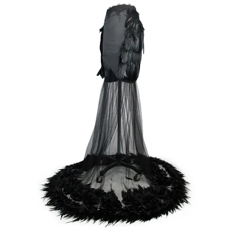 Jupe Sirène 'Black Feathers' Noire