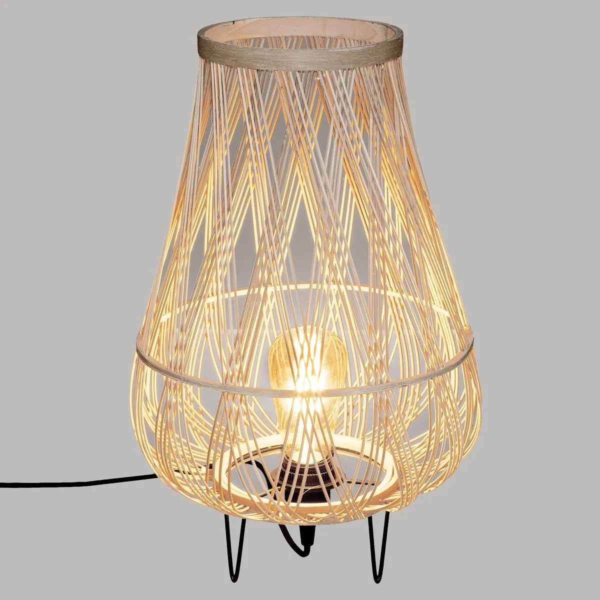 LAMPE TREPIED DARIA NATUREL H.44CM