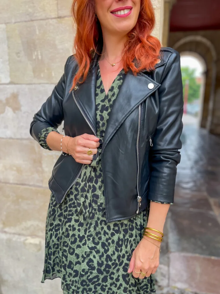 Leona robe courte léo kaki