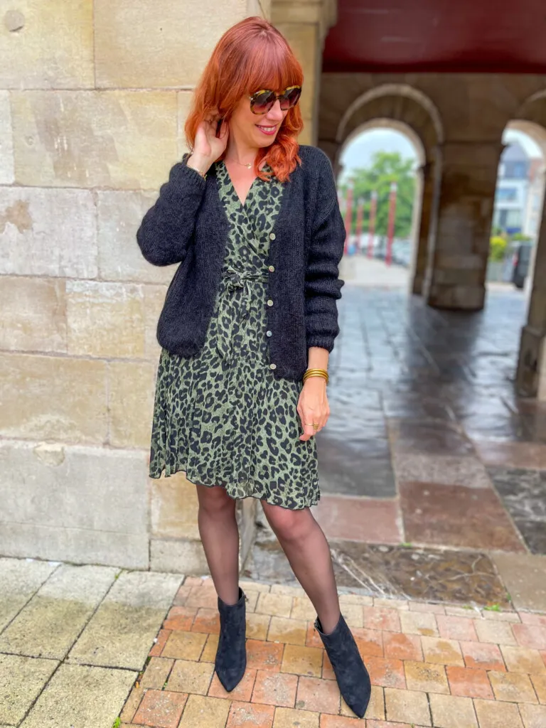 Leona robe courte léo kaki