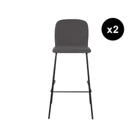 Lot de 2 chaises de bar gris anthracite | 3 Suisses