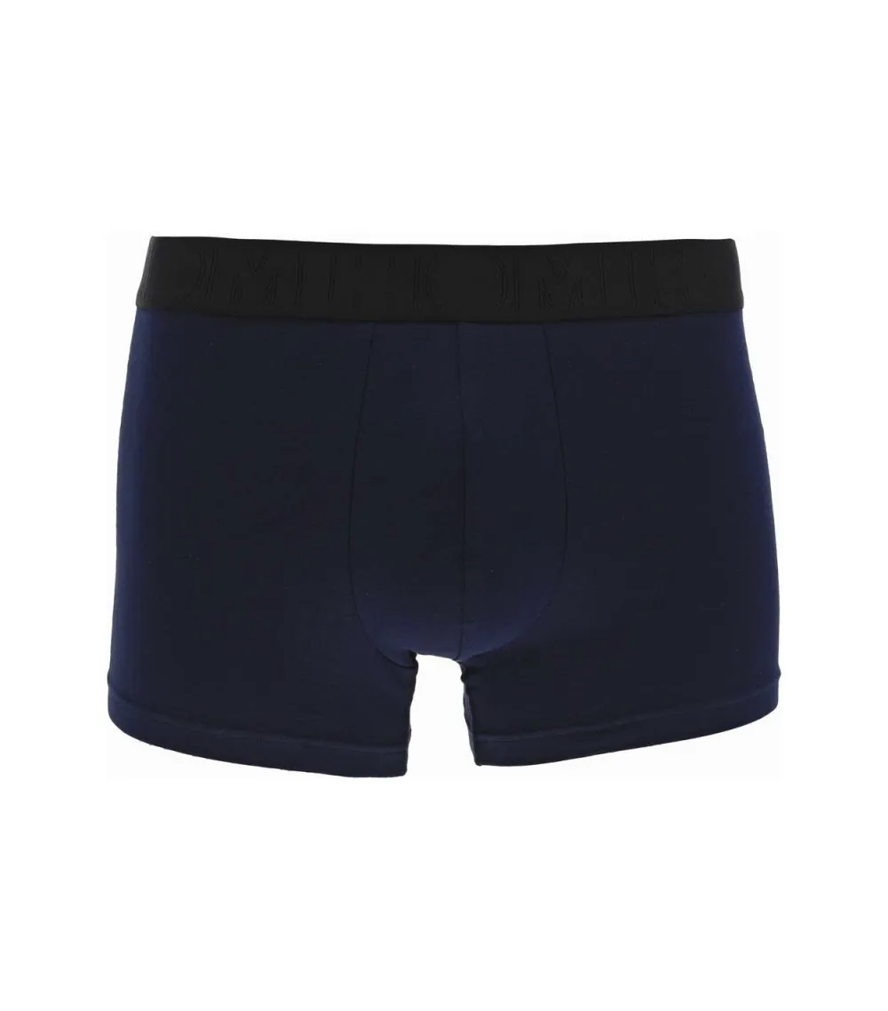  Lot de 3 boxers Hom en coton noir, bleu marine et gris