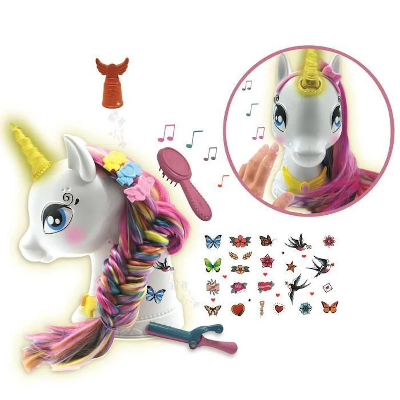 Ma tête à coiffer interactive Licorne blanc - Lexibook