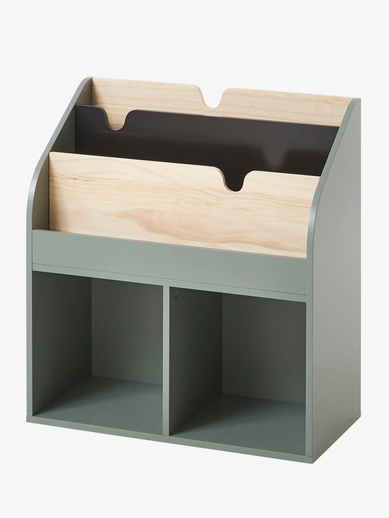 Meuble de rangement 2 cases + étagère-bibliothèque LIGNE SCHOOL blanc - Vertbaudet